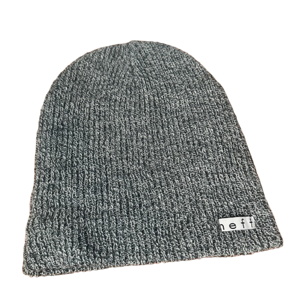 Neff Gray Knit Beanie Stretch Winter Hat Men